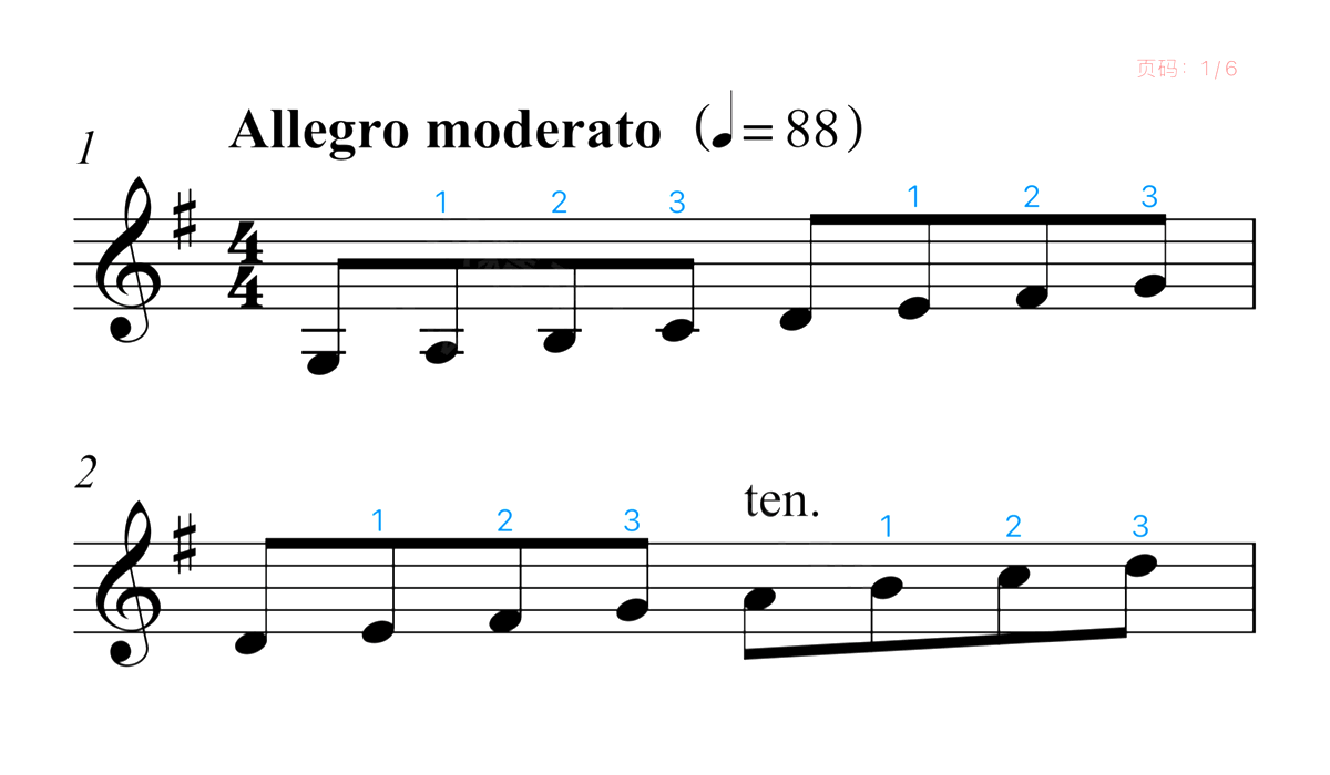 中音协小提琴考级1级练习曲2-No.16_1乐谱