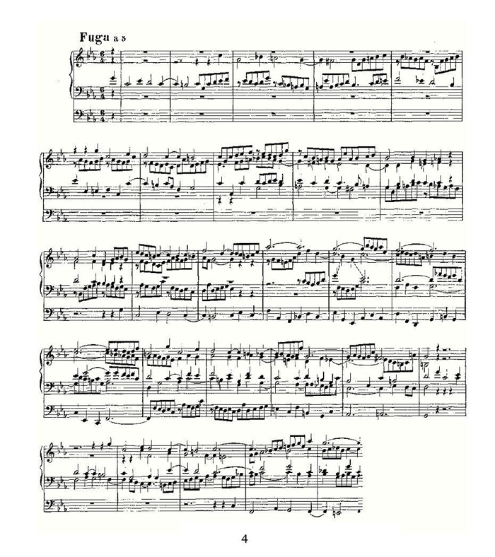 中乐谱网——【其他乐谱】Fantasia and Fugue in C Minor (with incomplete fugue)--BWV 562 4