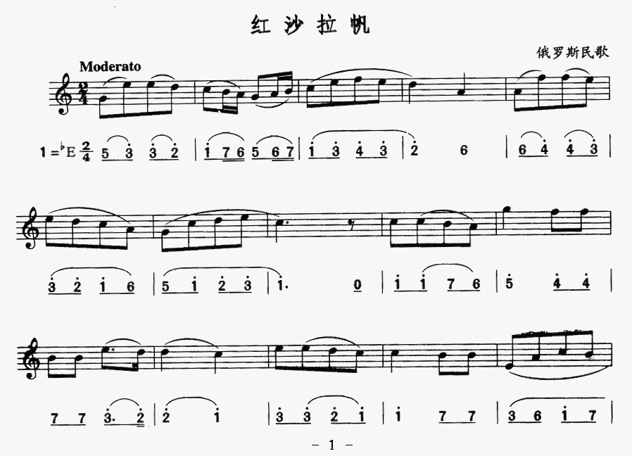 中国乐谱网——【萨克斯谱】红沙拉帆