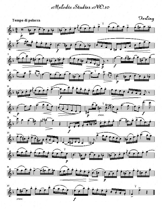 中国乐谱网——【萨克斯谱】四十八首旋律练习曲之十