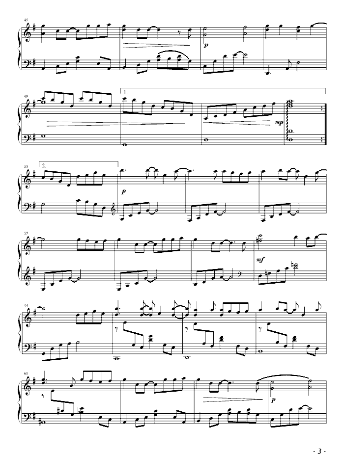 中国乐谱网——【钢琴谱】会呼吸的痛-完美演奏版