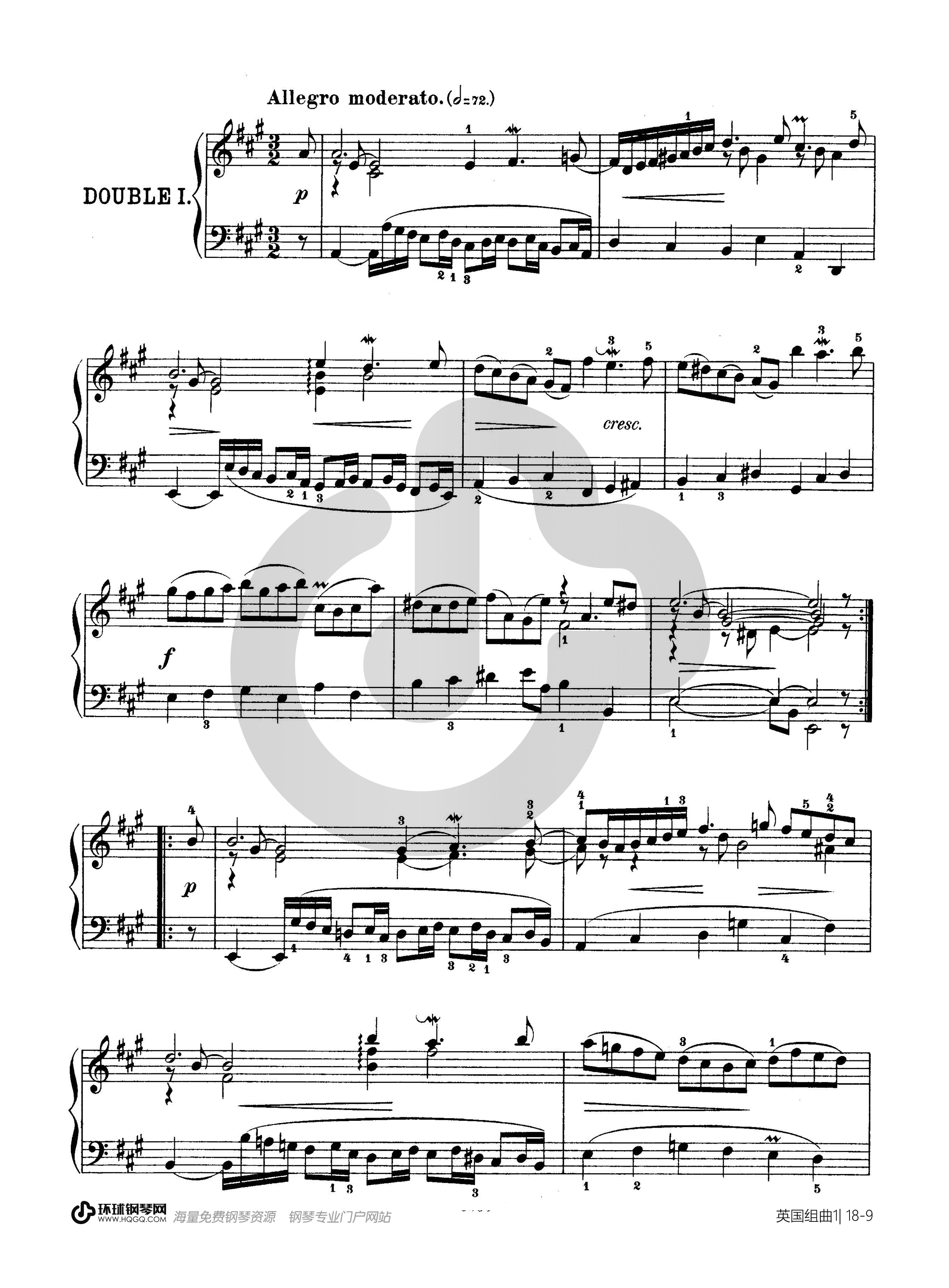 第一首BWV 806（选自《英国组曲》）