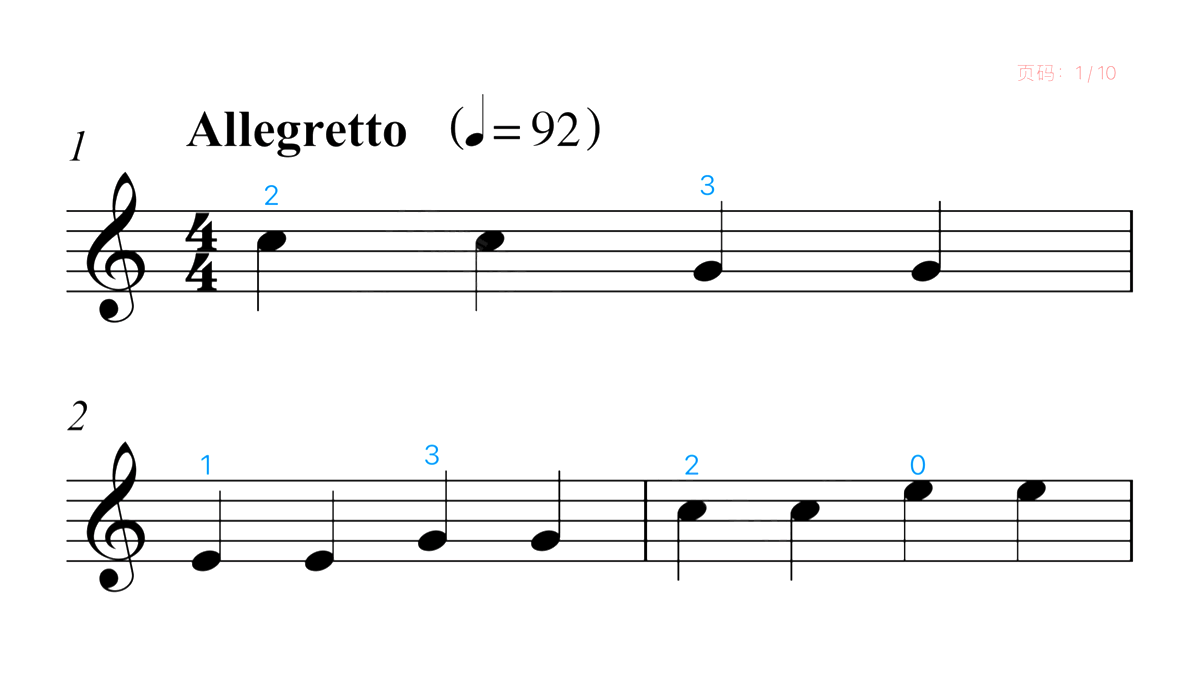 中音协小提琴考级1级练习曲1-No.10_1乐谱