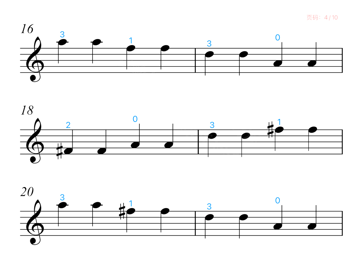 中音协小提琴考级1级练习曲1-No.10_4乐谱