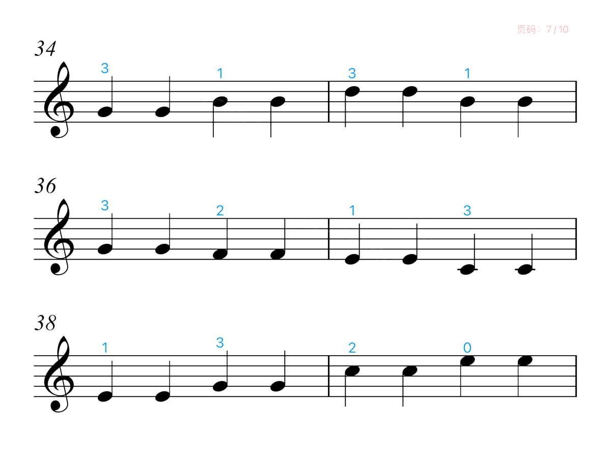 中音协小提琴考级1级练习曲1-No.10_7乐谱