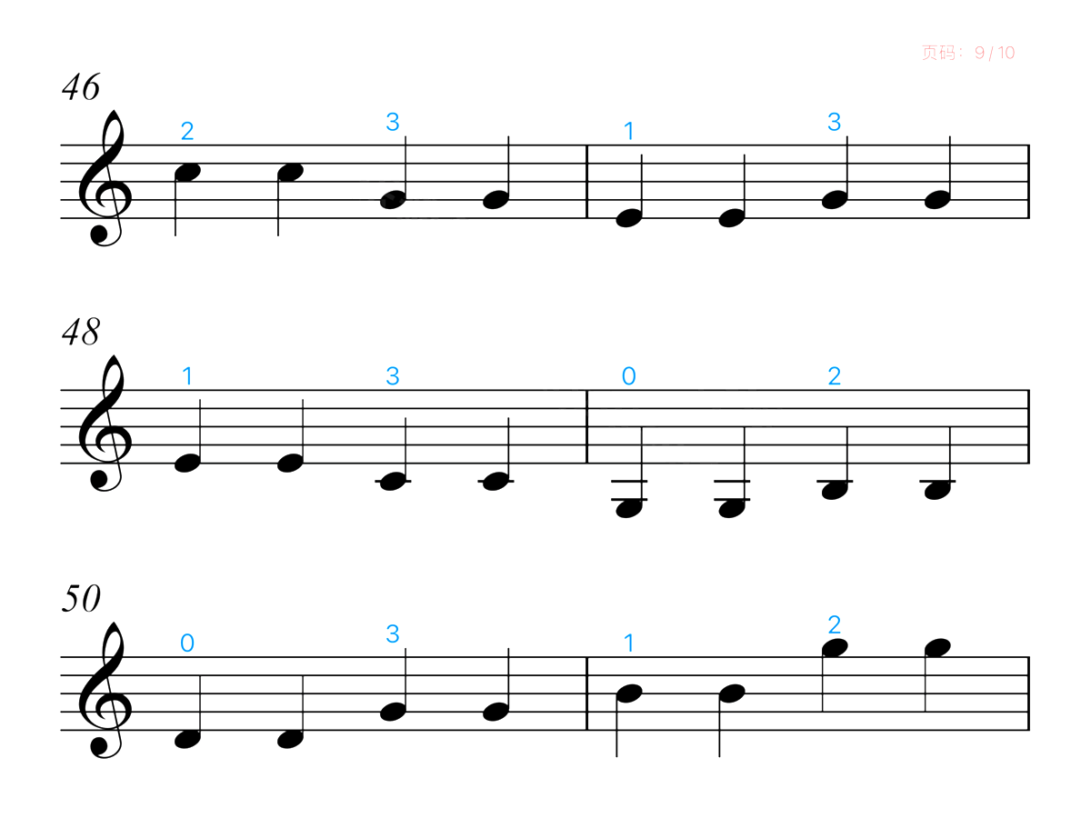 中音协小提琴考级1级练习曲1-No.10_9乐谱