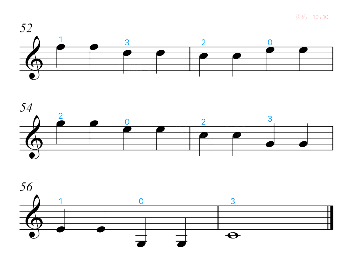中音协小提琴考级1级练习曲1-No.10_10乐谱
