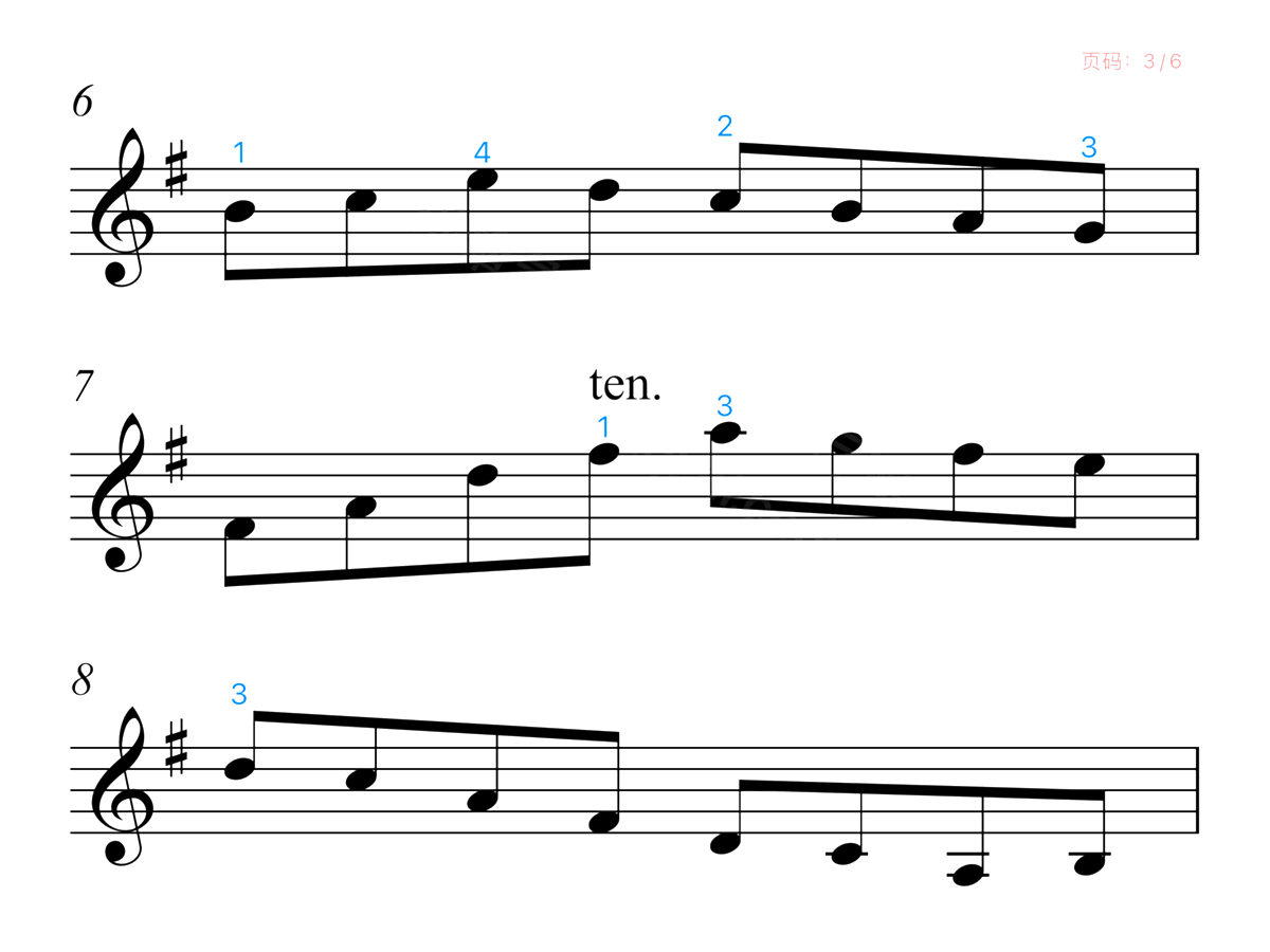 中音协小提琴考级1级练习曲2-No.16_3乐谱