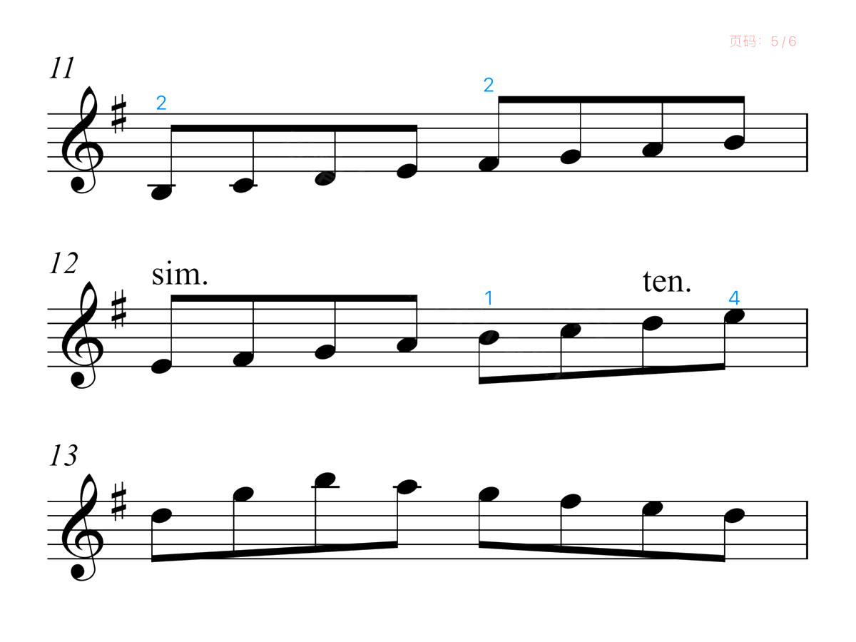 中音协小提琴考级1级练习曲2-No.16_5乐谱