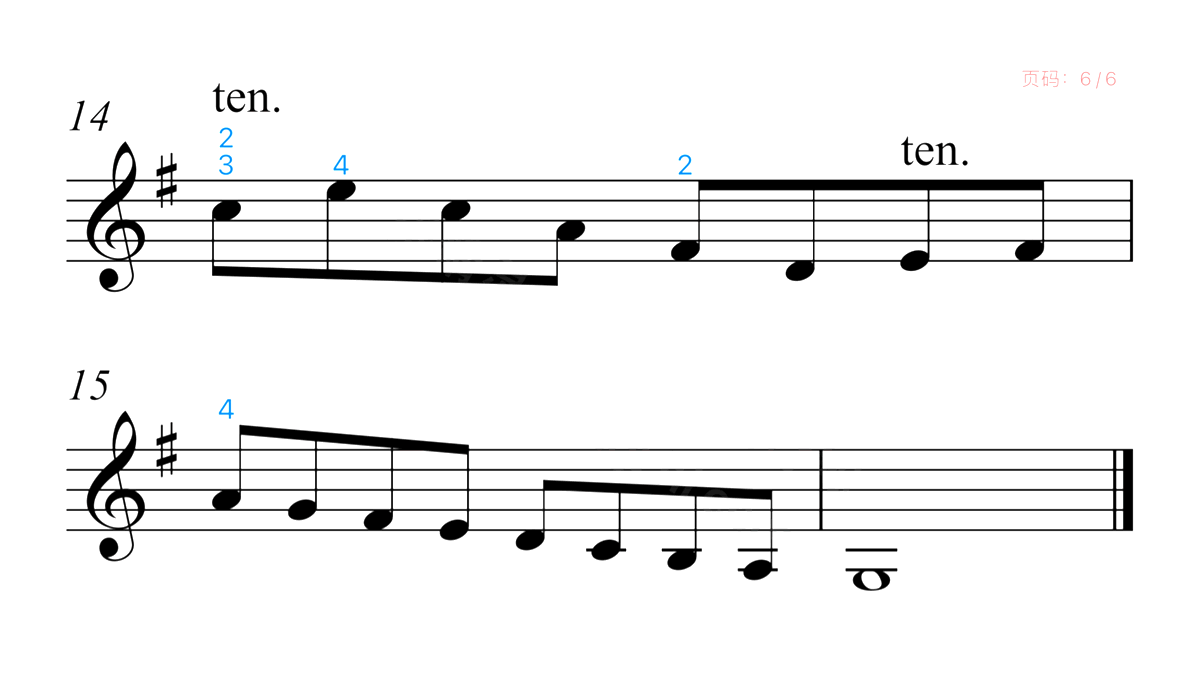 中音协小提琴考级1级练习曲2-No.16_6乐谱